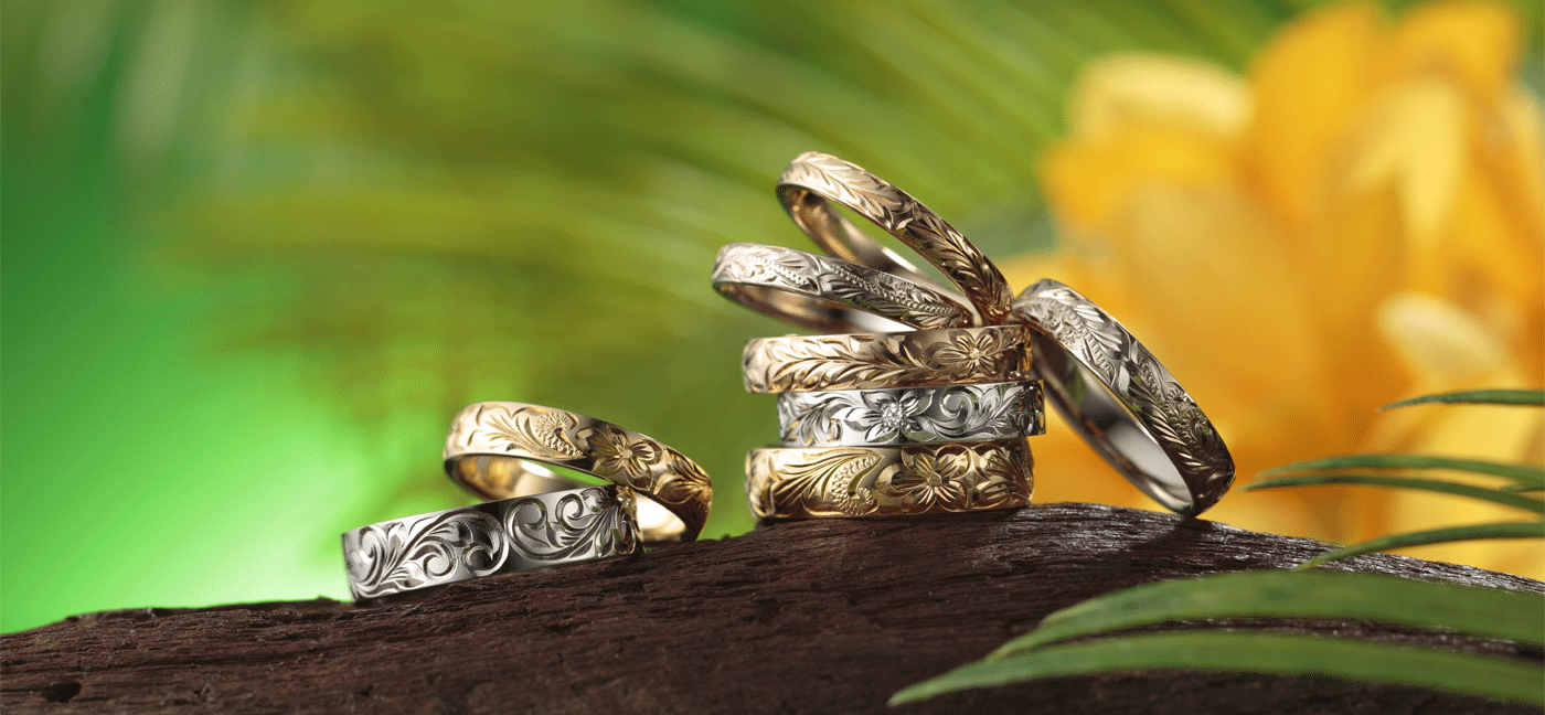 ハワイアンリング　結婚指輪イメージ