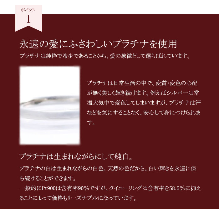 永遠の愛にふさわしい　プラチナ
