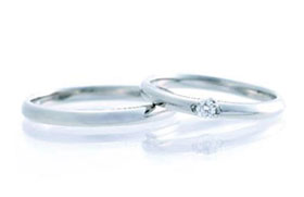 ペアリング　結婚指輪　３万円台　K10ホワイトゴールド