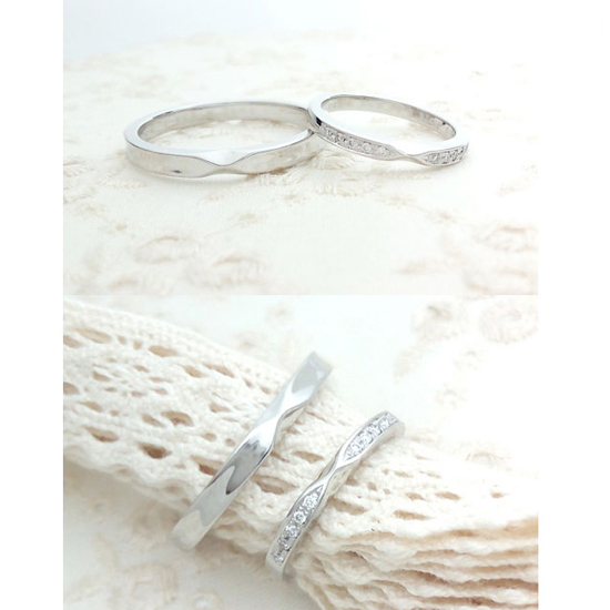 結婚指輪　3万円台　プルーヴB　ホワイトゴールド