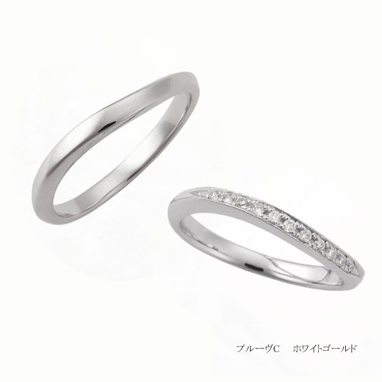 結婚指輪　プルーヴ　C　K10ホワイトゴールド　3万円台